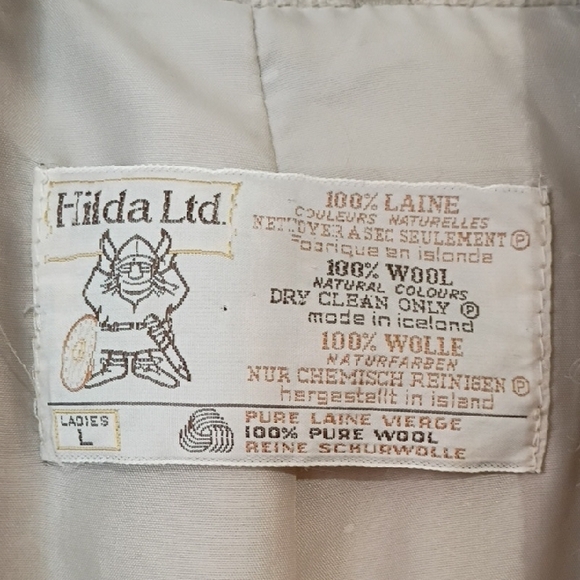 Hilda Ltd Tan Wool Blazer Coat Women’s Large Pure Laine Vierge Classic - Picture 2 of 9